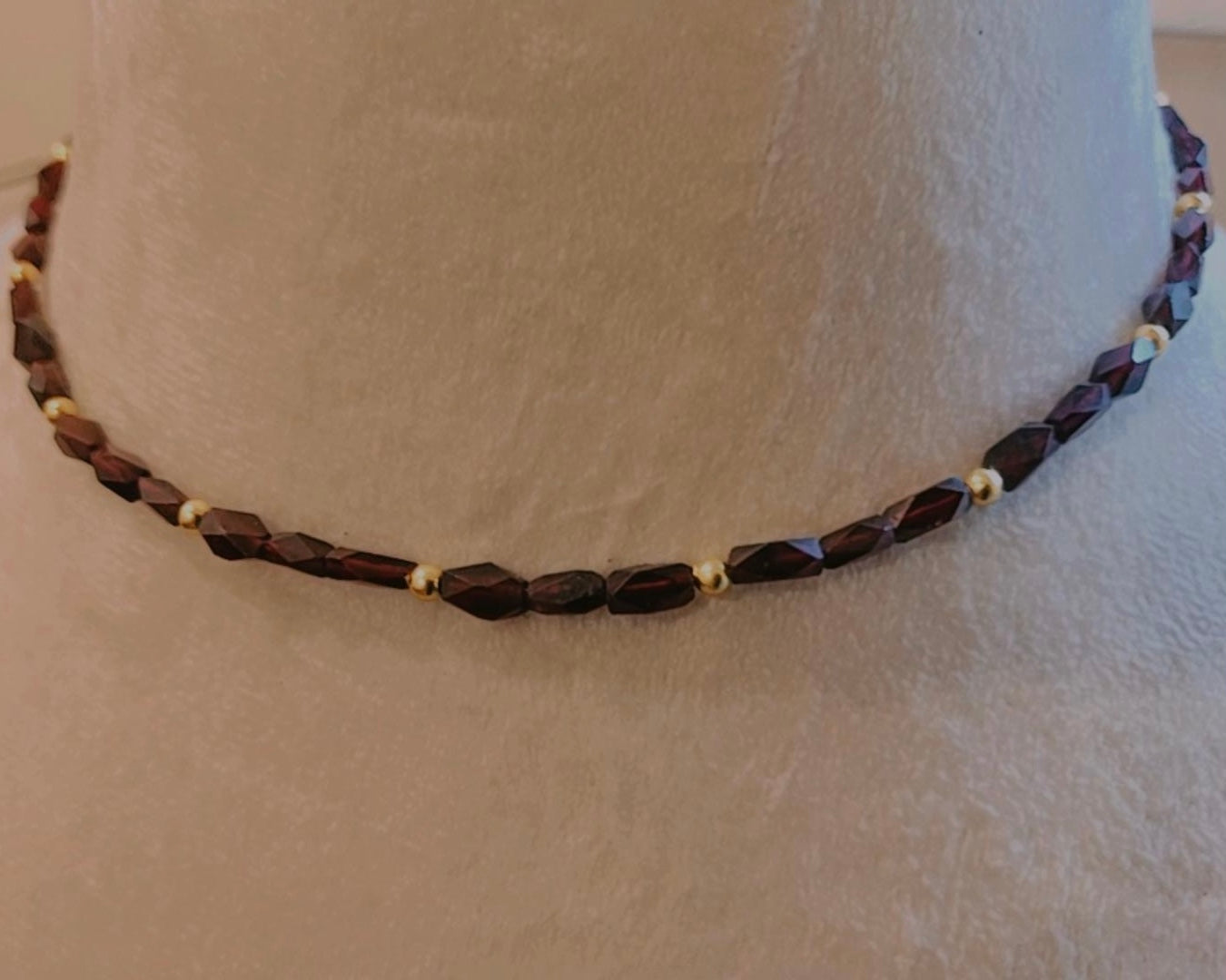 Garnet Beaded Necklace