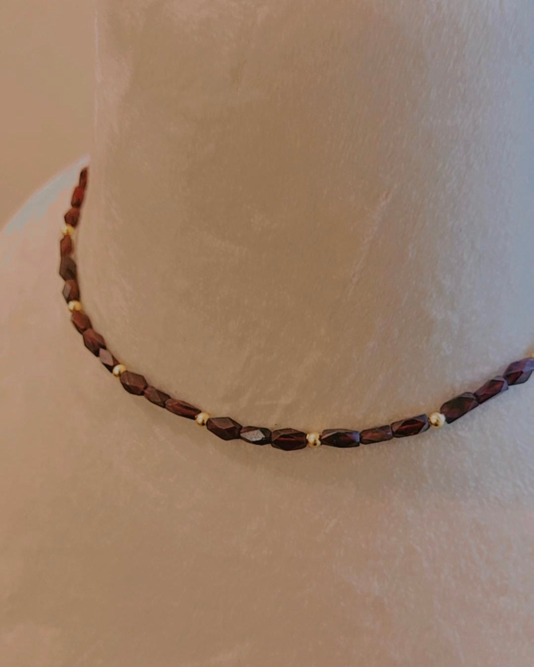 Garnet Beaded Necklace