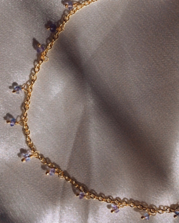 Delicate Tanzanite Chain Necklace
