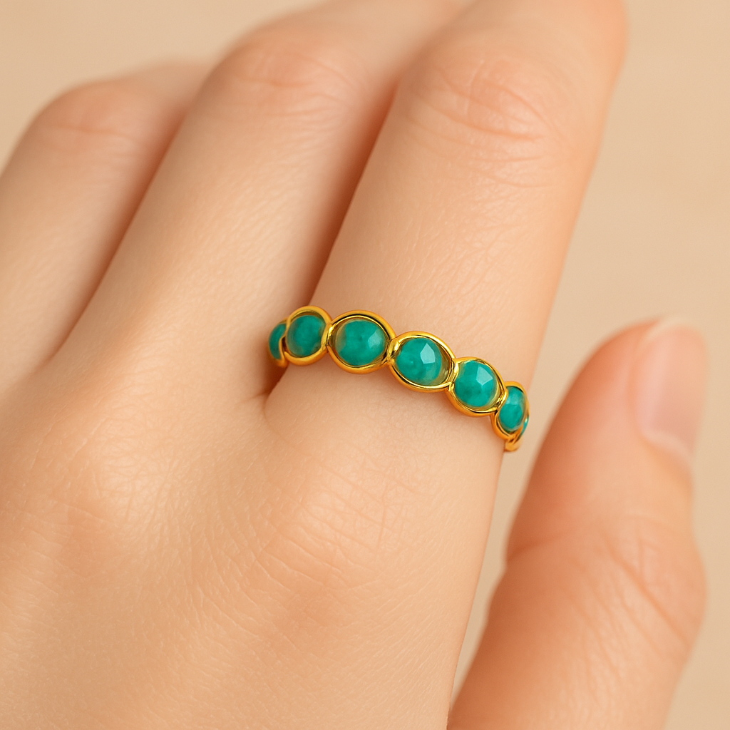 Turquoise Braided Ring