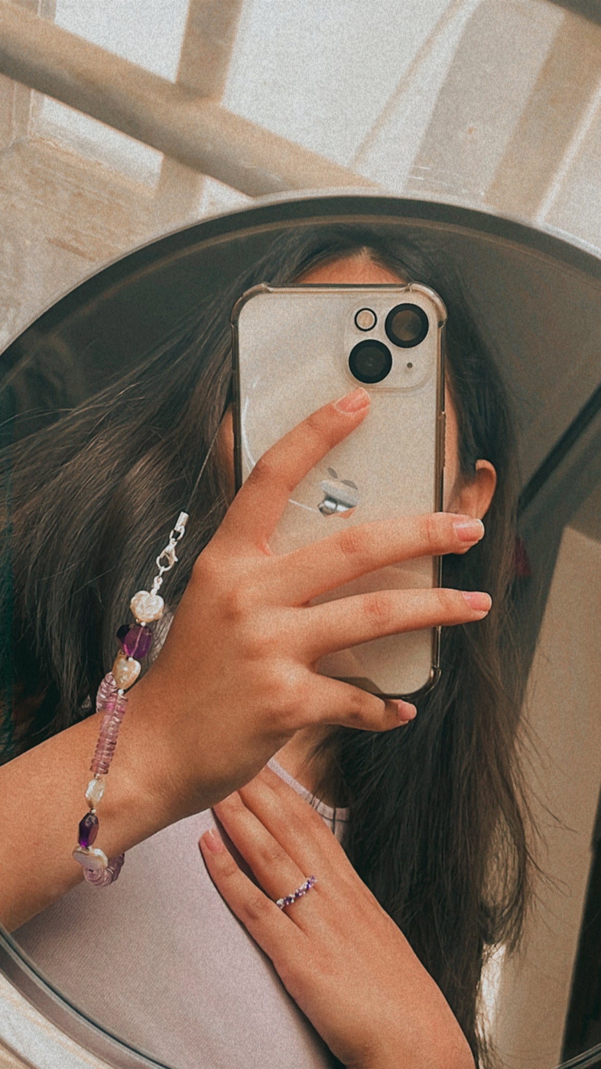 Amethyst Phone/Bag Charm/Wristlet