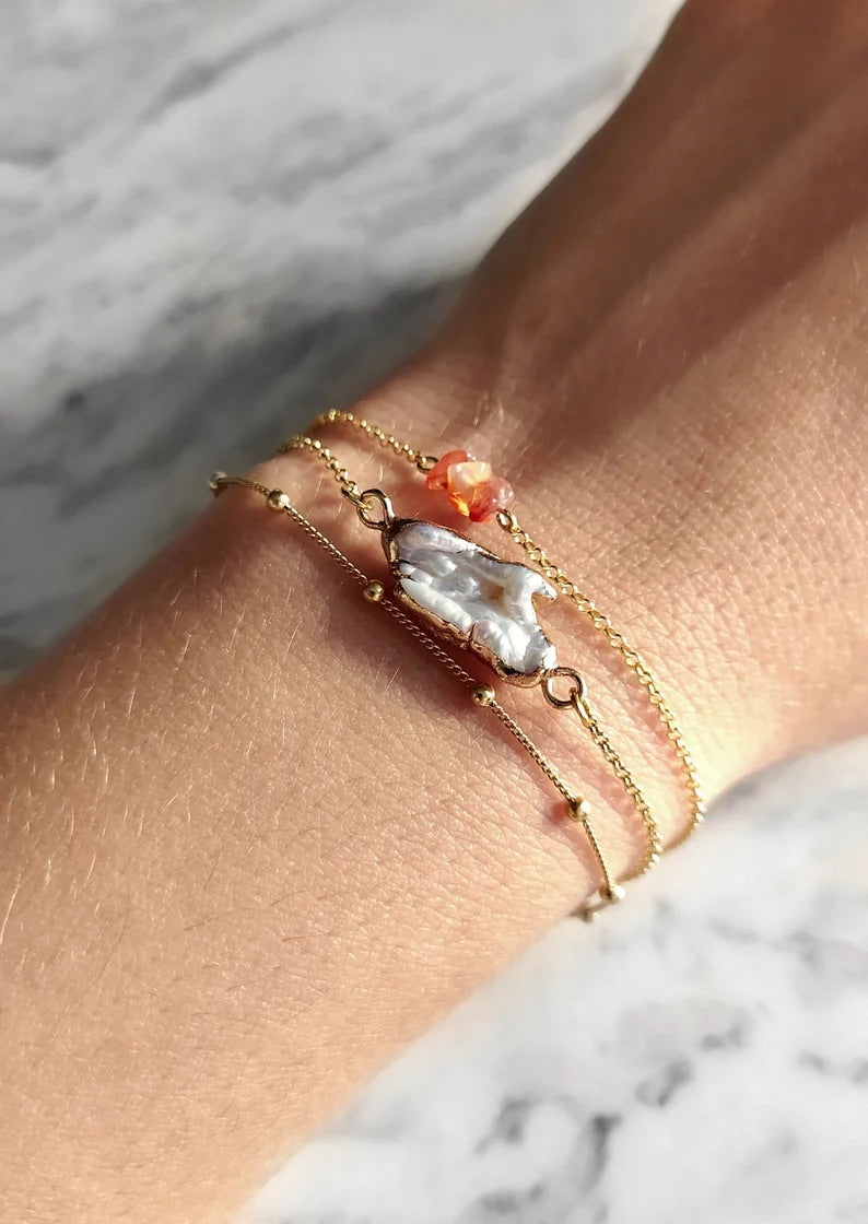 Raw Carnelian Bracelet