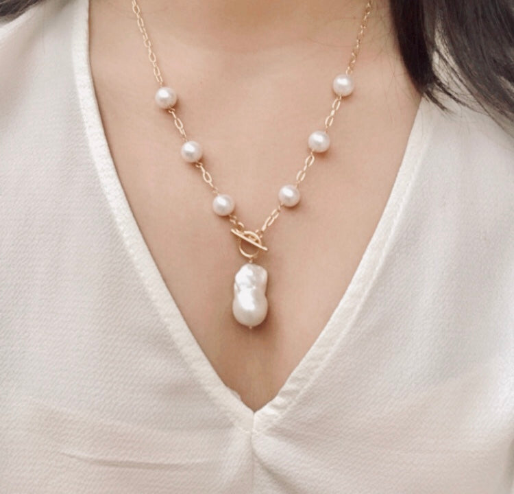 Pearl Lariat Necklace