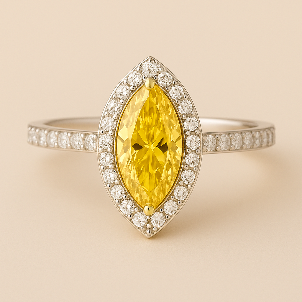 Yellow Topaz Marquise Ring