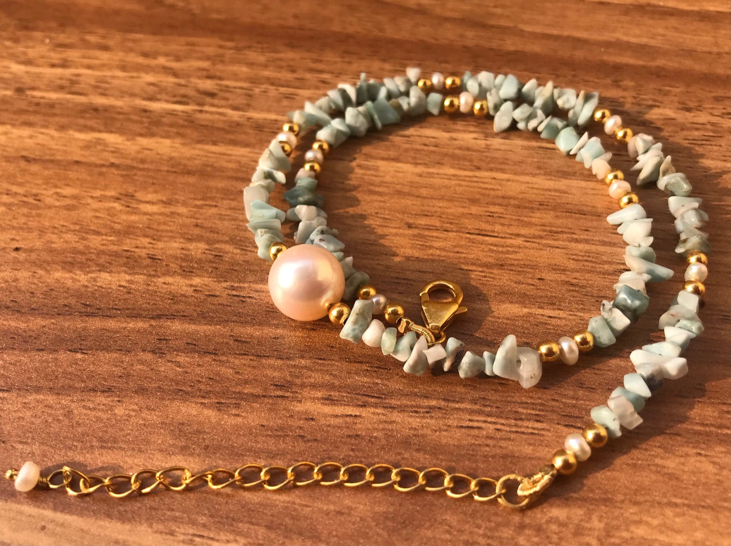 Larimar Beaded Necklace