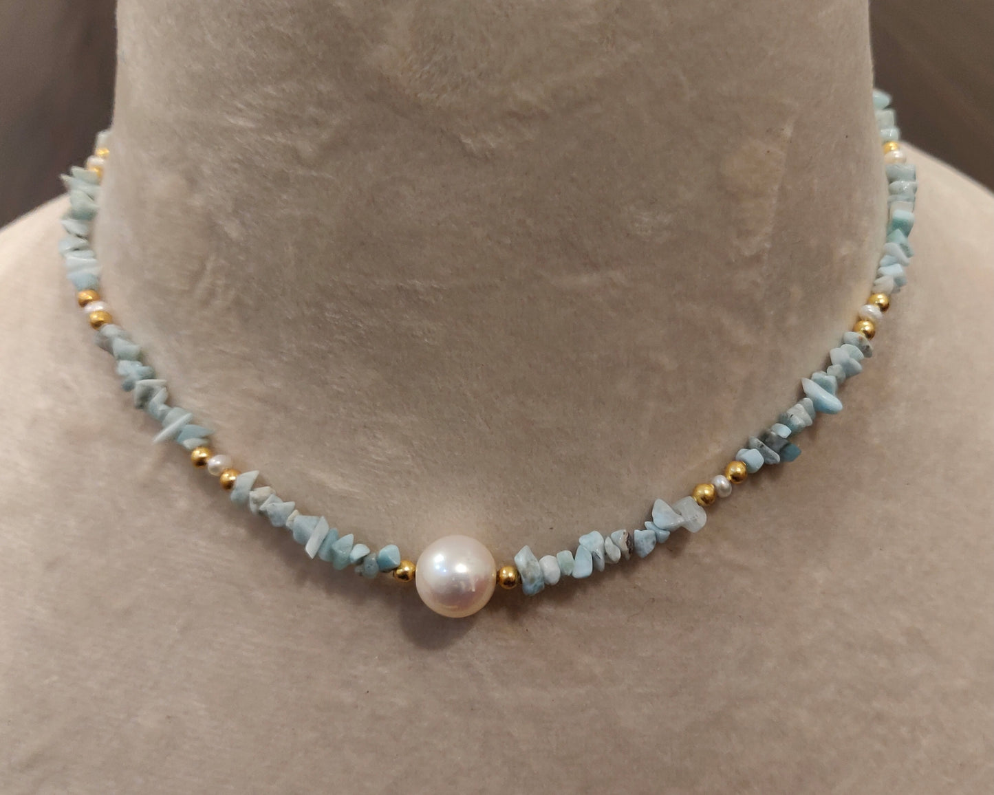 Larimar Beaded Necklace