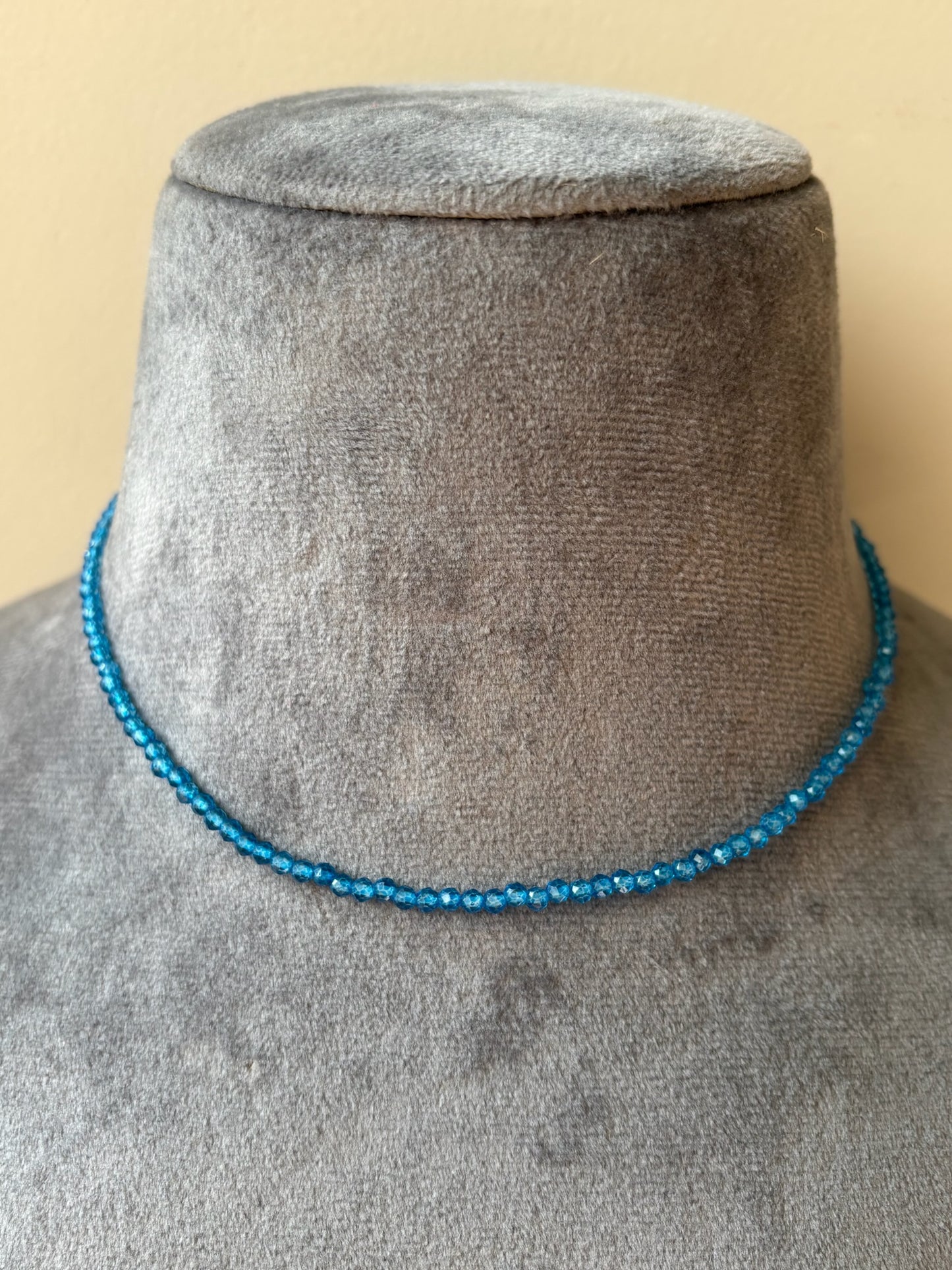 Dainty Neon Apatite Beaded Necklace