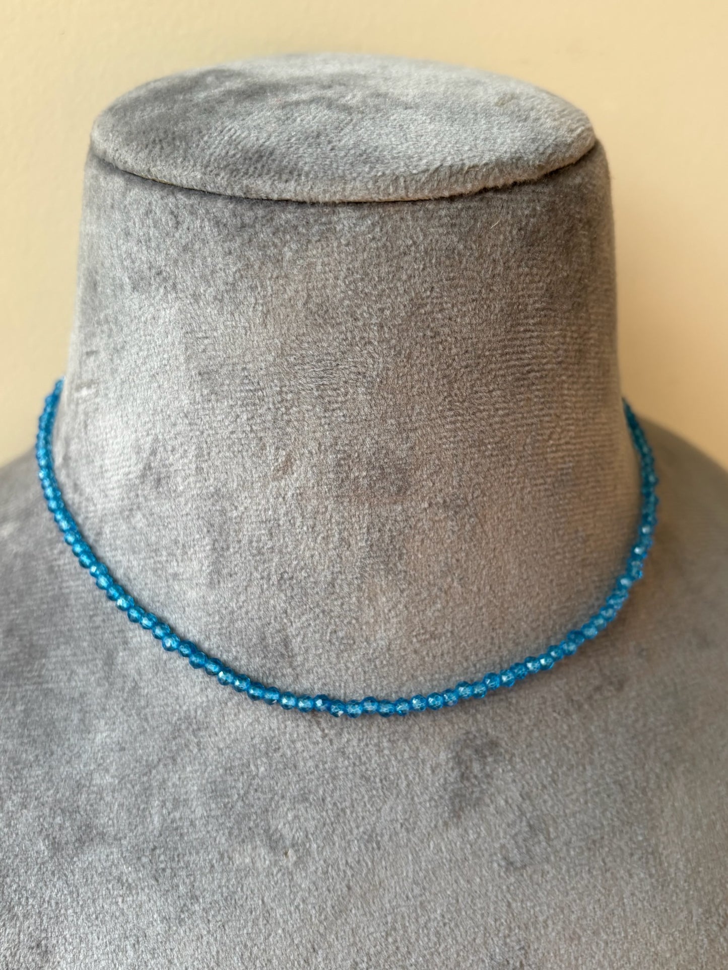 Dainty Neon Apatite Beaded Necklace