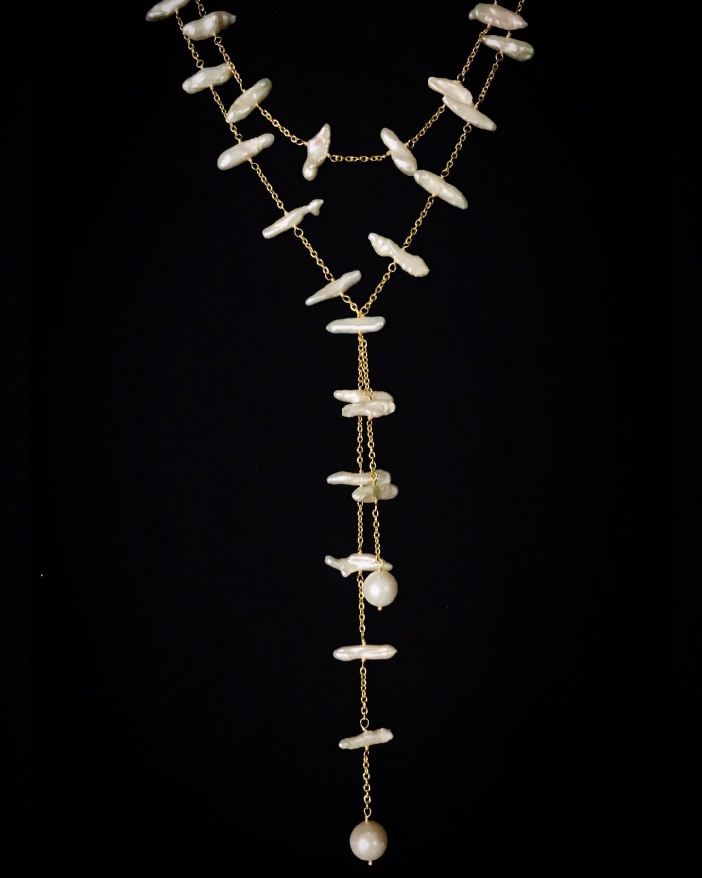 Fresh Water Pearl Lariat Necklace