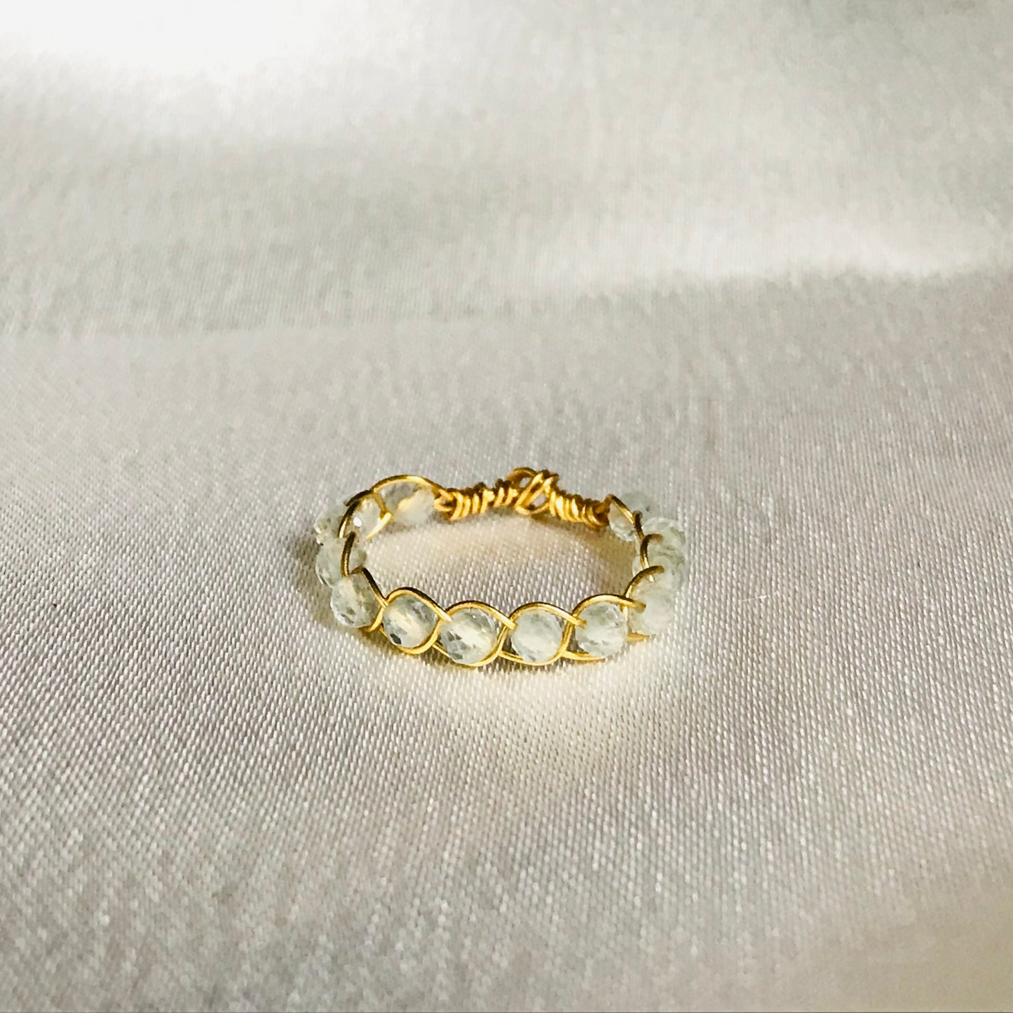 Aquamarine Braided Ring