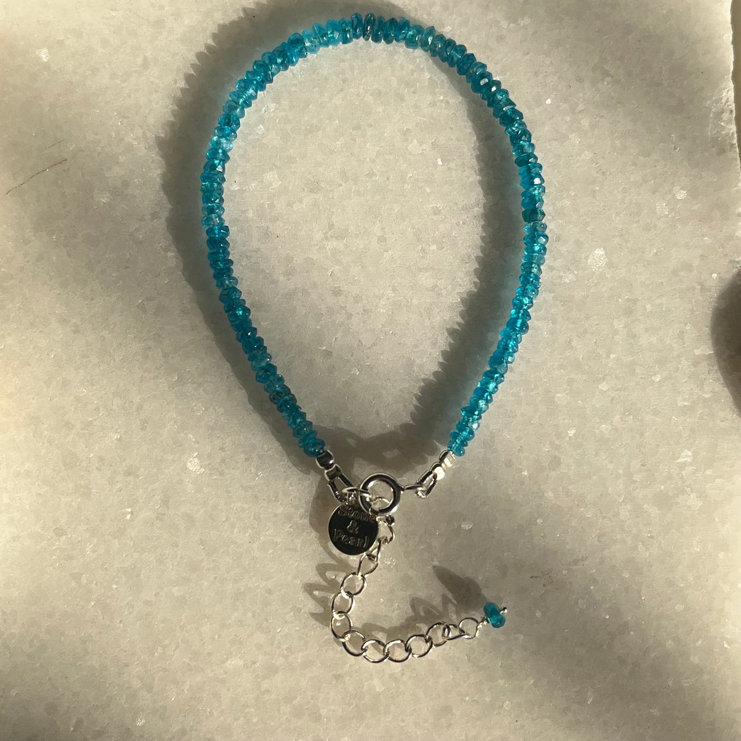Neon Apatite Beaded Bracelet