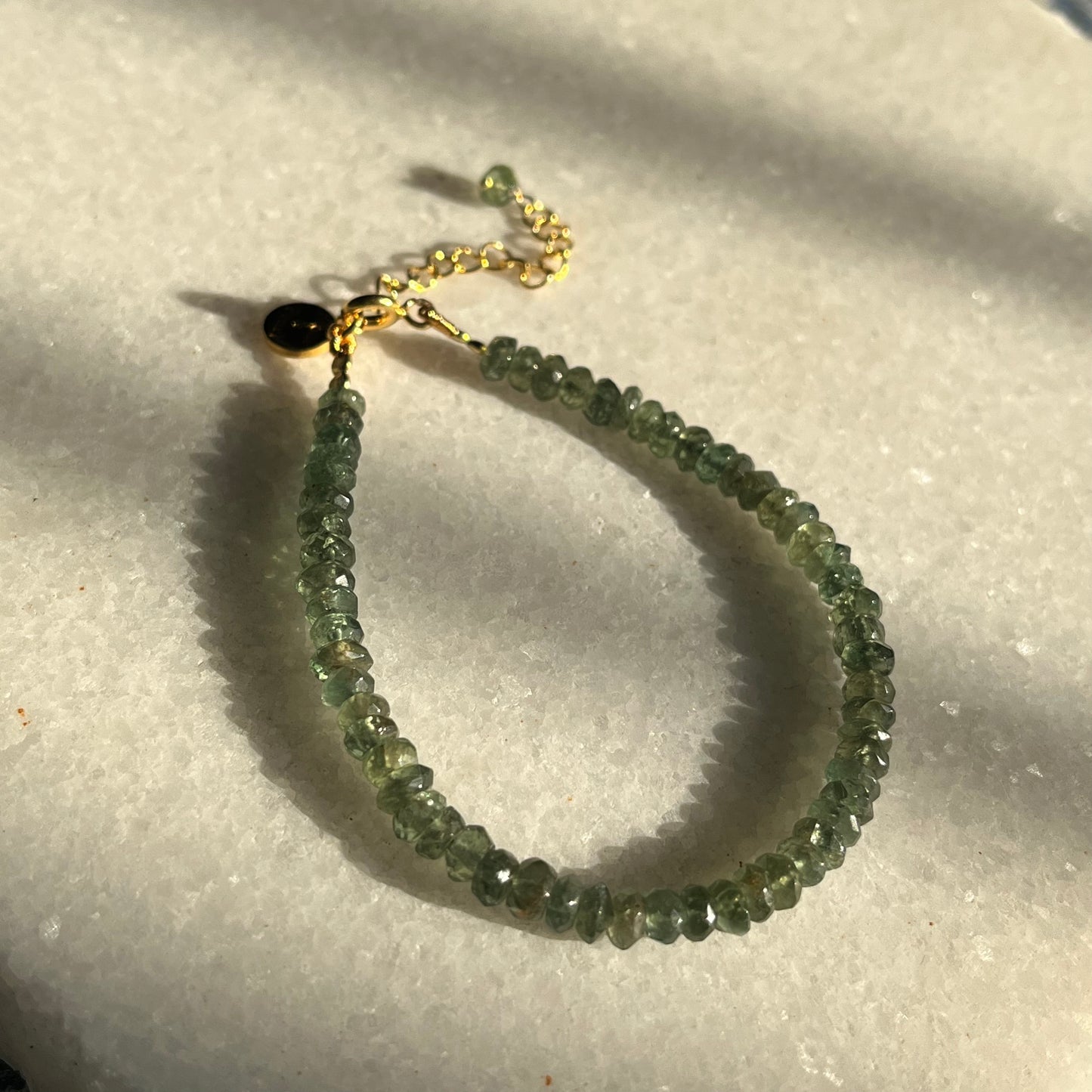 Green Apatite Beaded Bracelet
