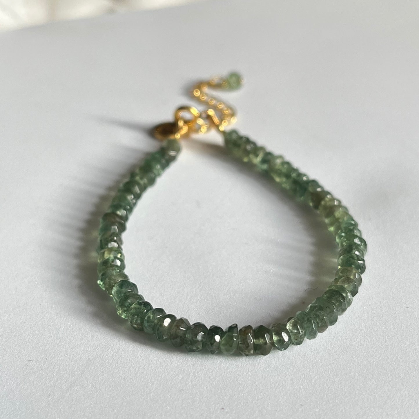 Green Apatite Beaded Bracelet