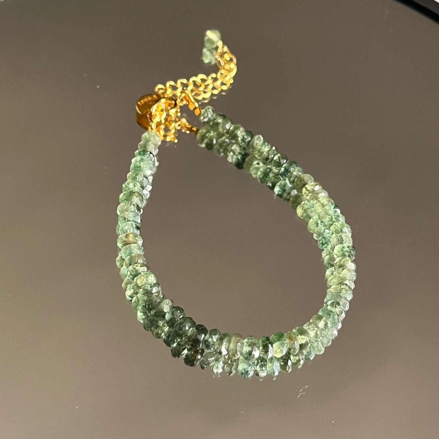 Green Apatite Beaded Bracelet