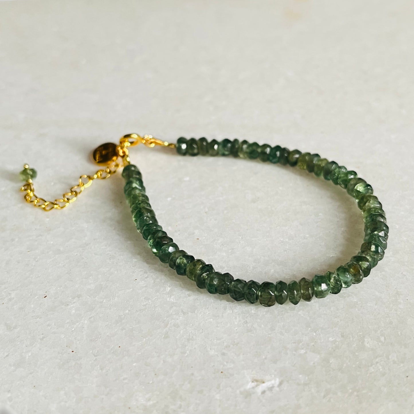 Green Apatite Beaded Bracelet