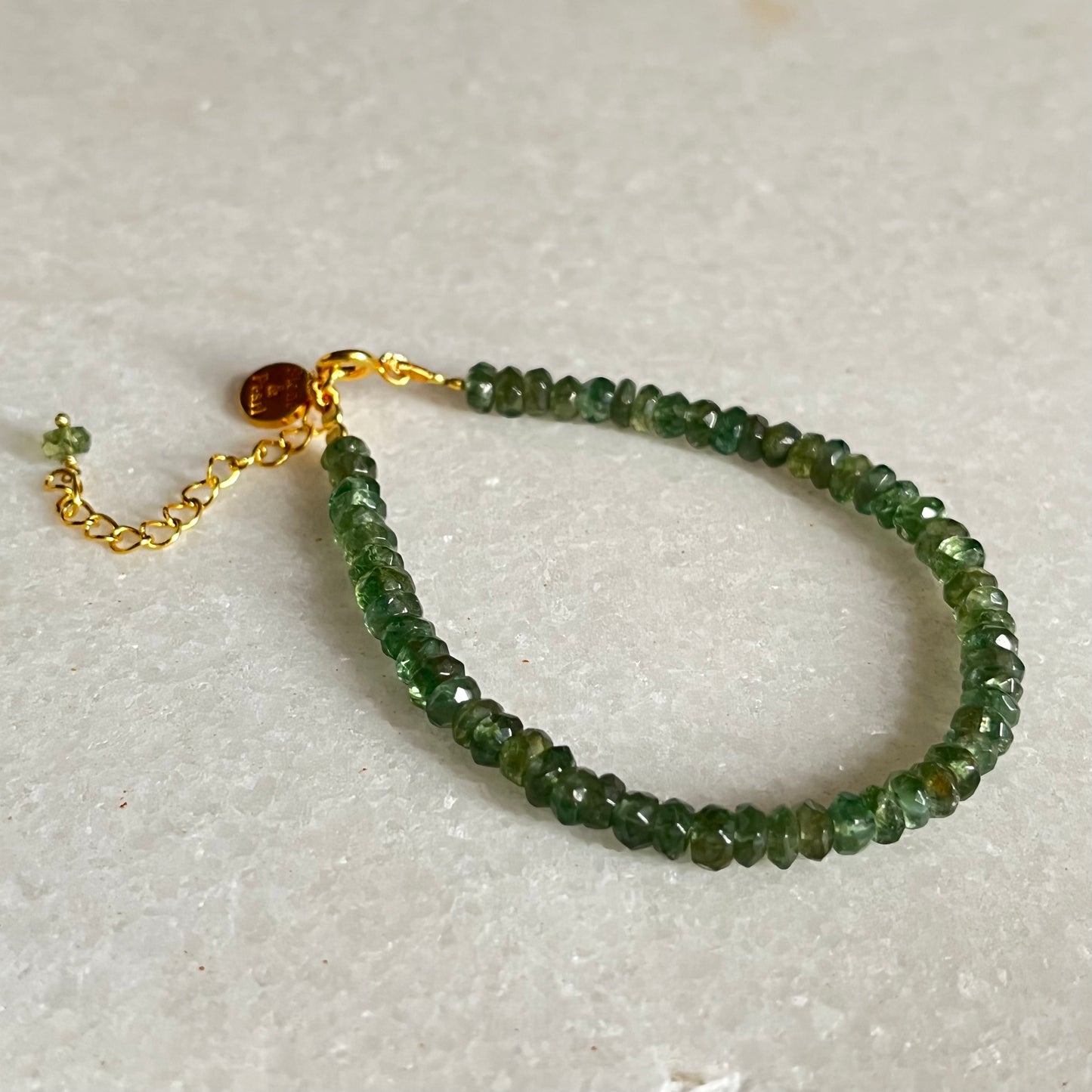 Green Apatite Beaded Bracelet