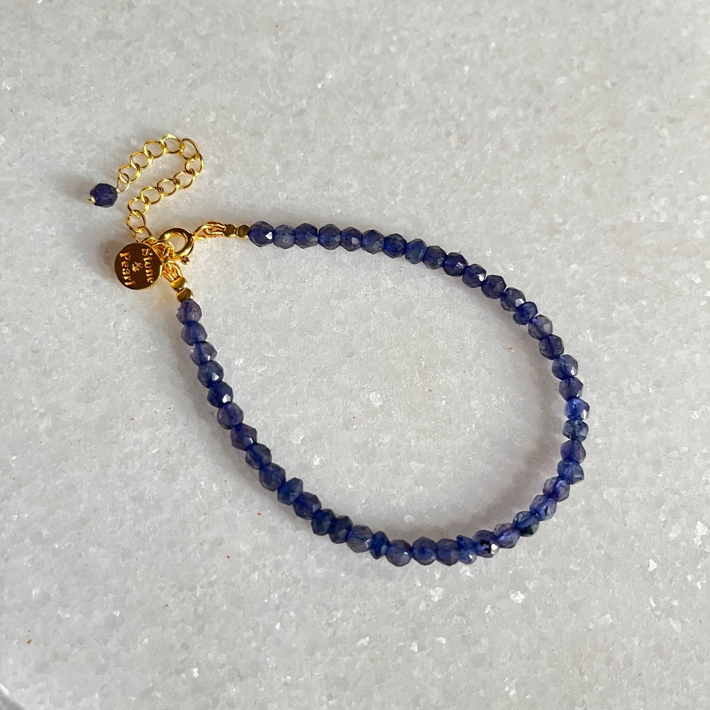 Iolite Beaded Bracelet