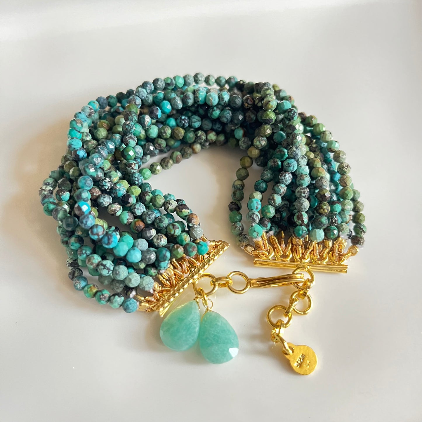 Turquoise Multi-Strand Beaded Bracelet