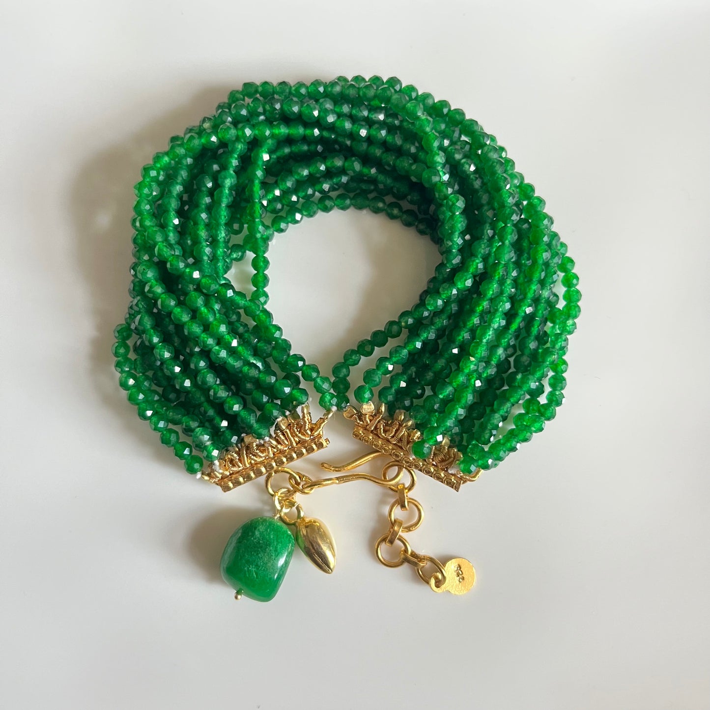 Green Onyx Multi-Strand Beaded Bracelet