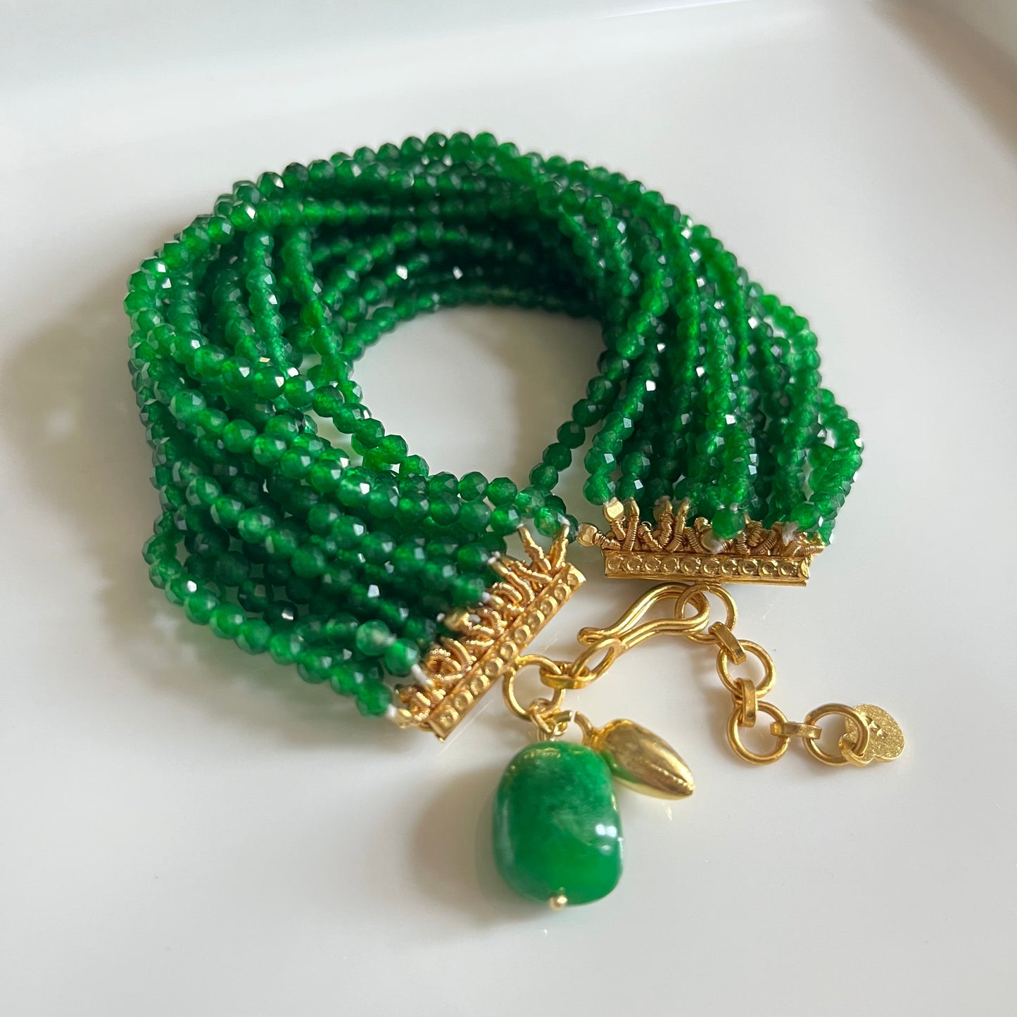 Green Onyx Multi-Strand Beaded Bracelet