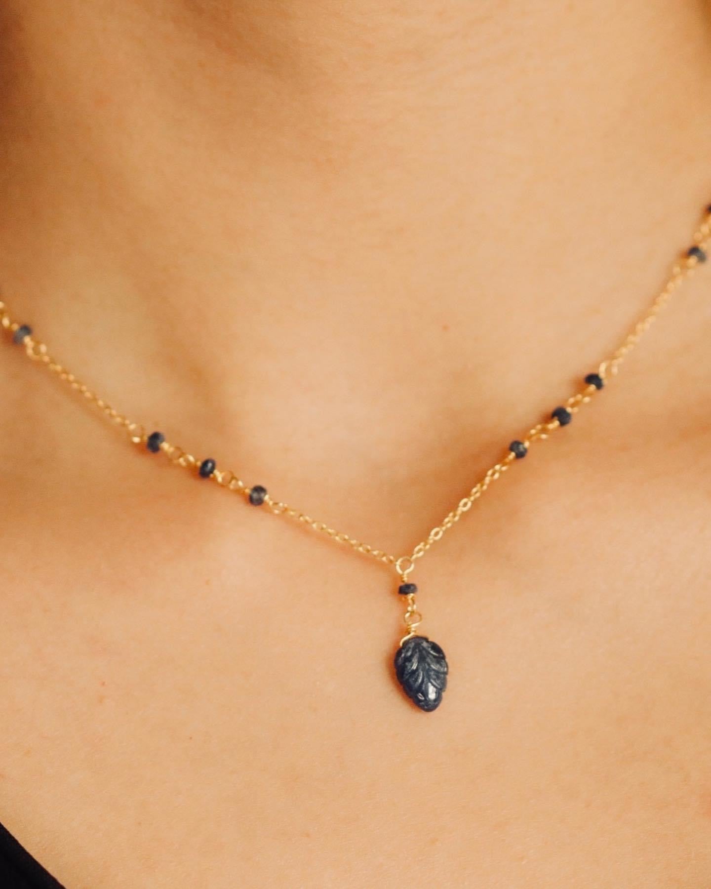 Dainty Sapphire Chain Necklace