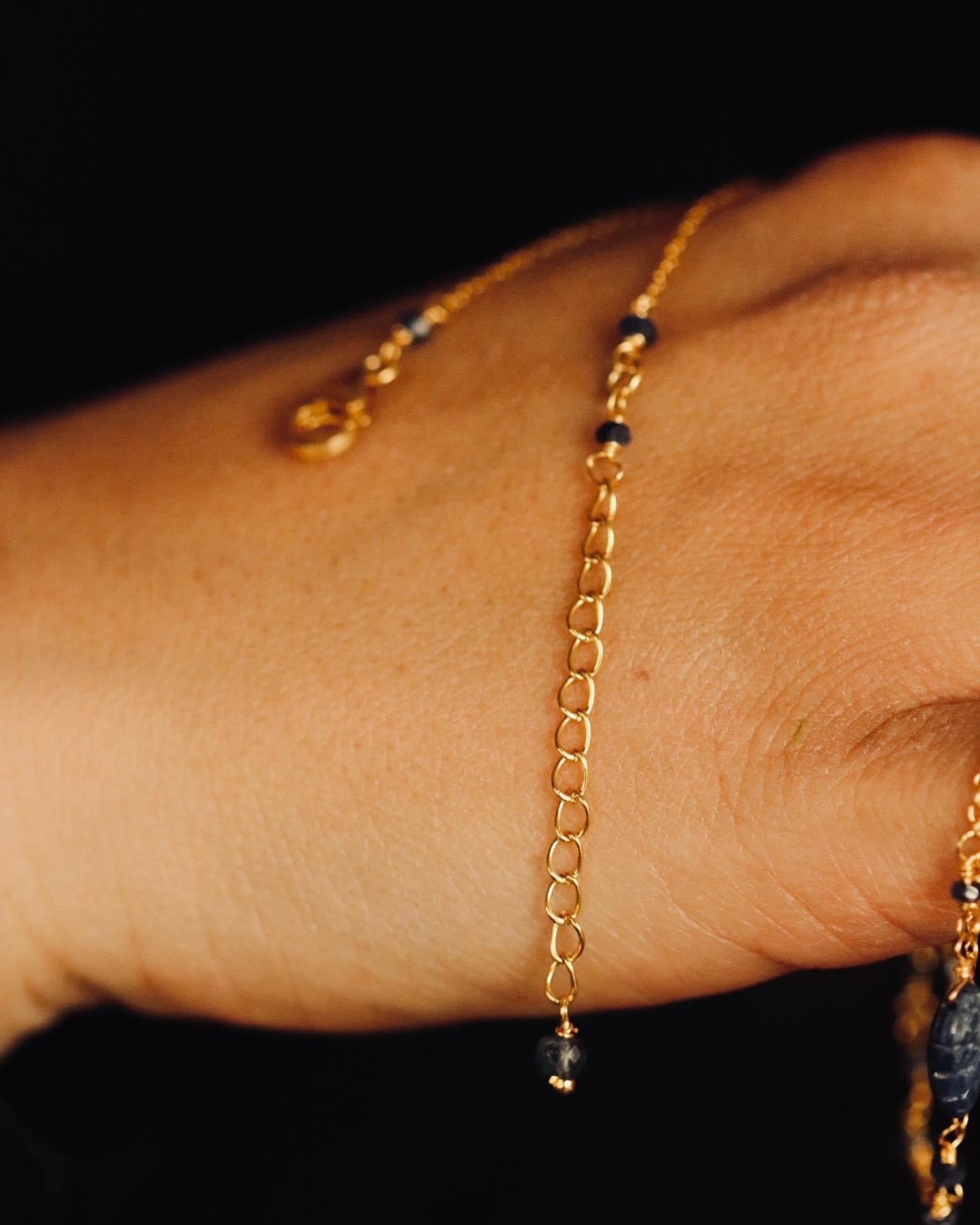 Dainty Sapphire Chain Necklace