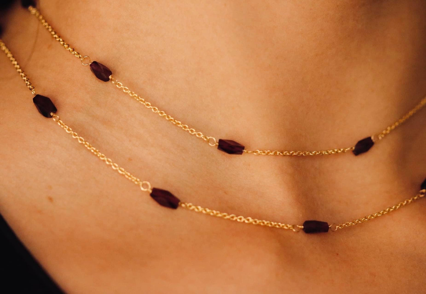 Garnet Layered Necklace