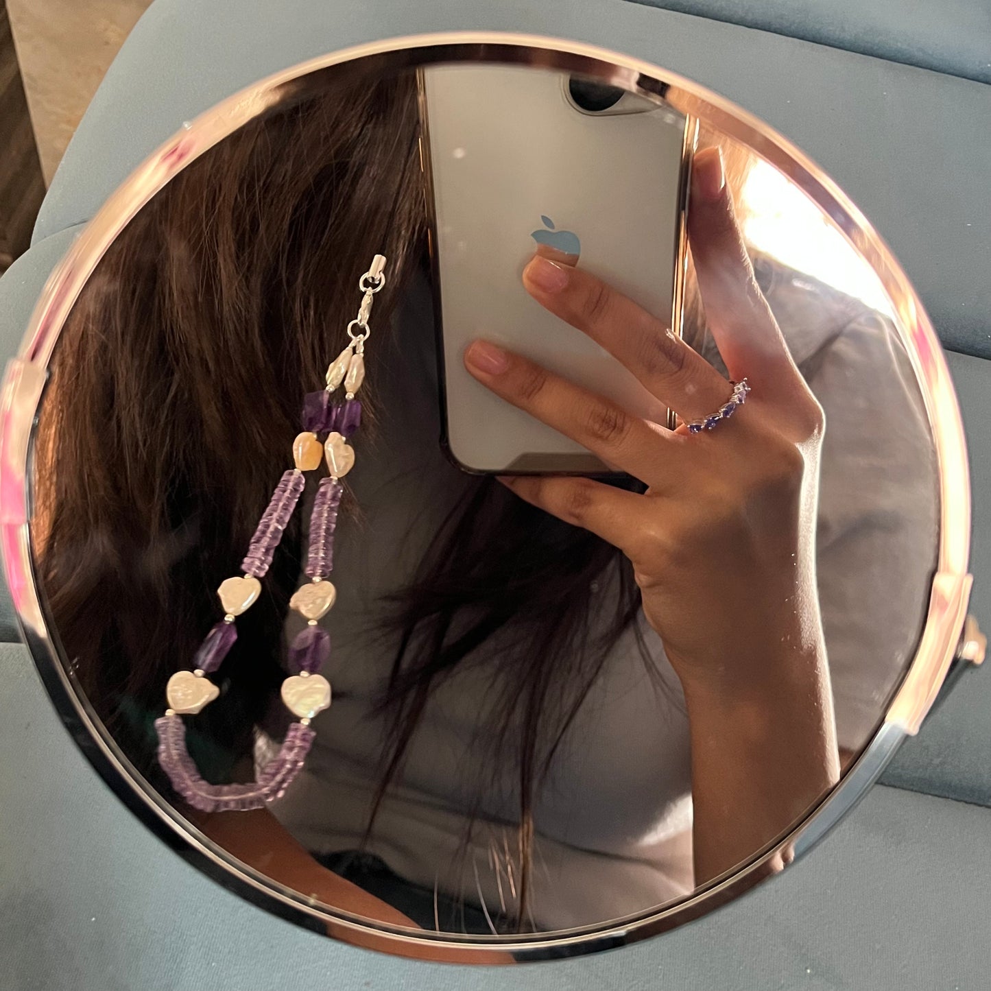 Amethyst Phone/Bag Charm/Wristlet