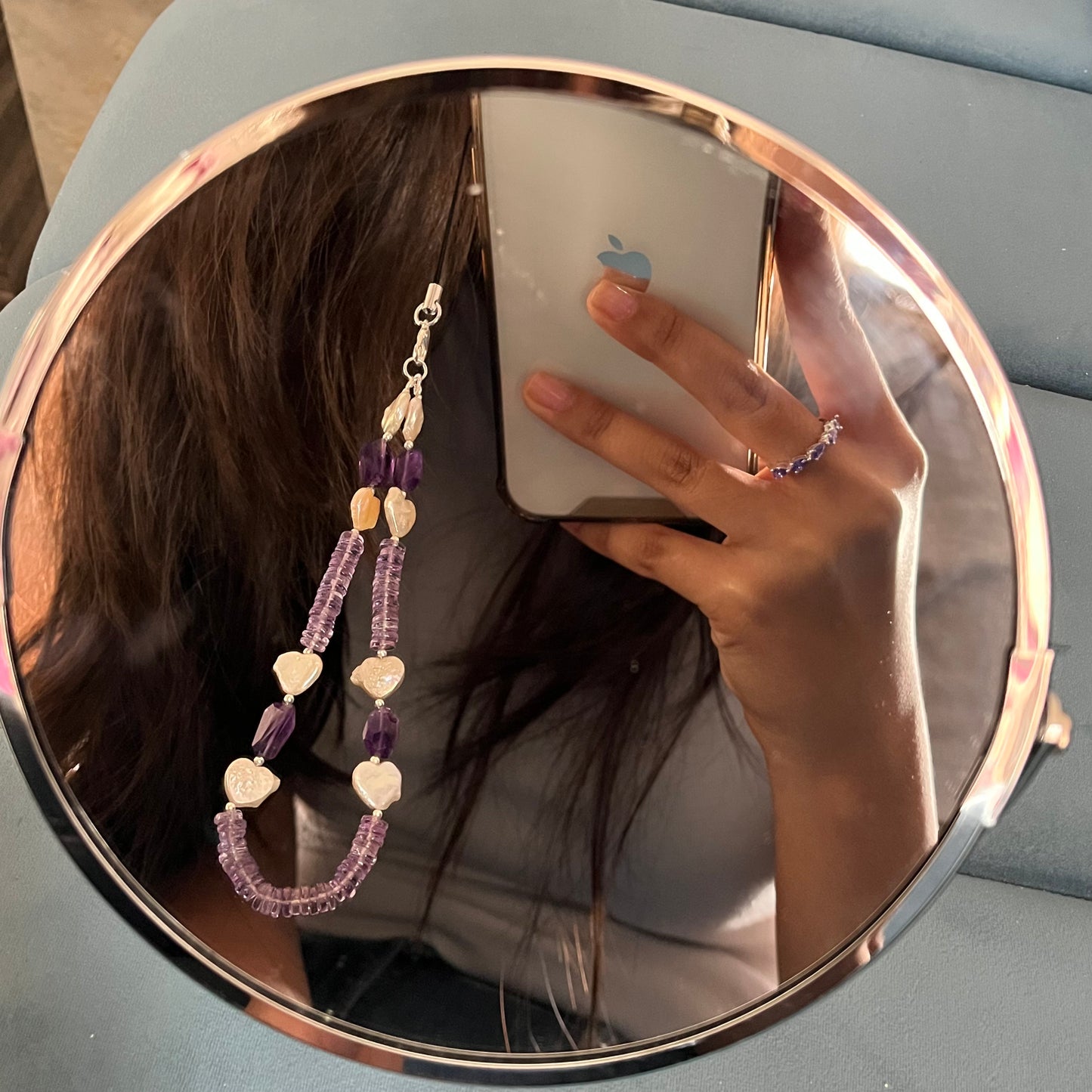 Amethyst Phone/Bag Charm/Wristlet