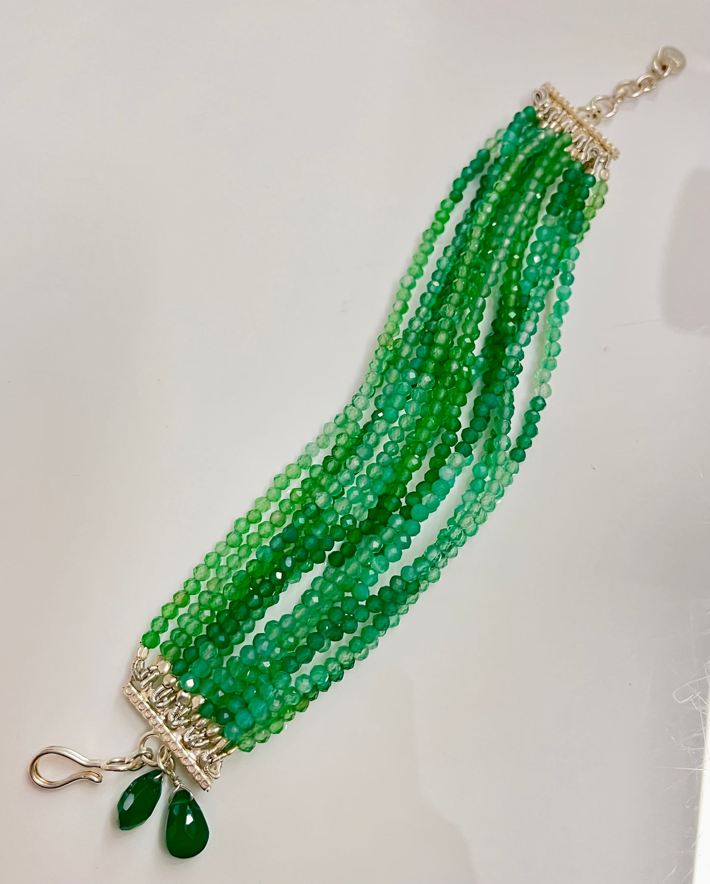 Green Onyx Multi-Strand Beaded Bracelet