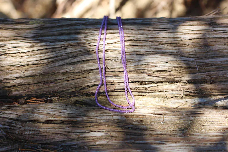 Dainty Amethyst Beaded Necklace