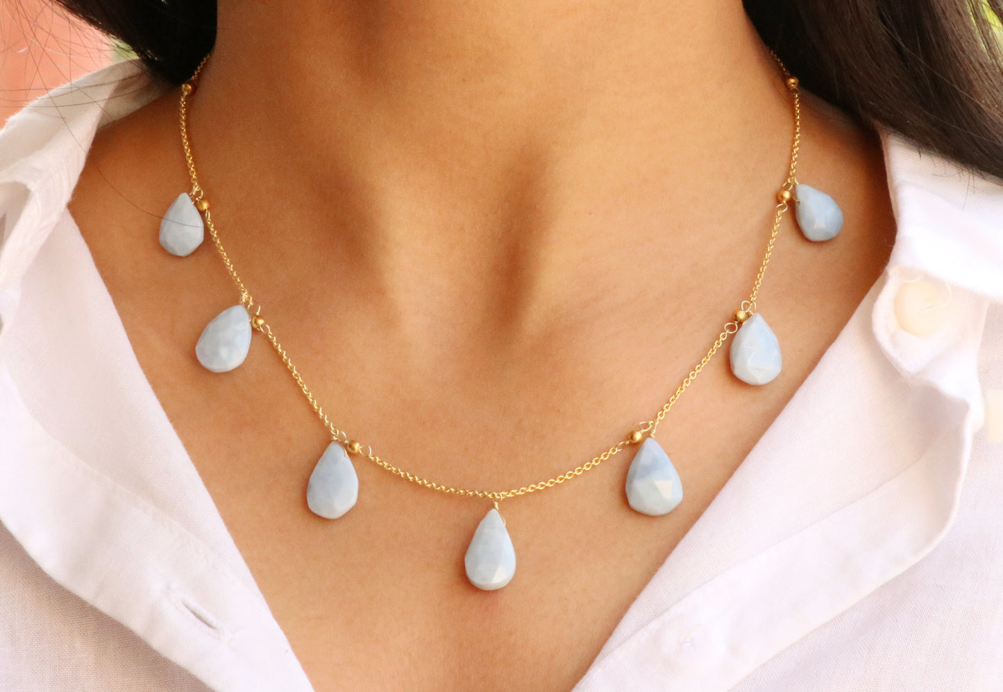 Peruvian Blue Opal Necklace