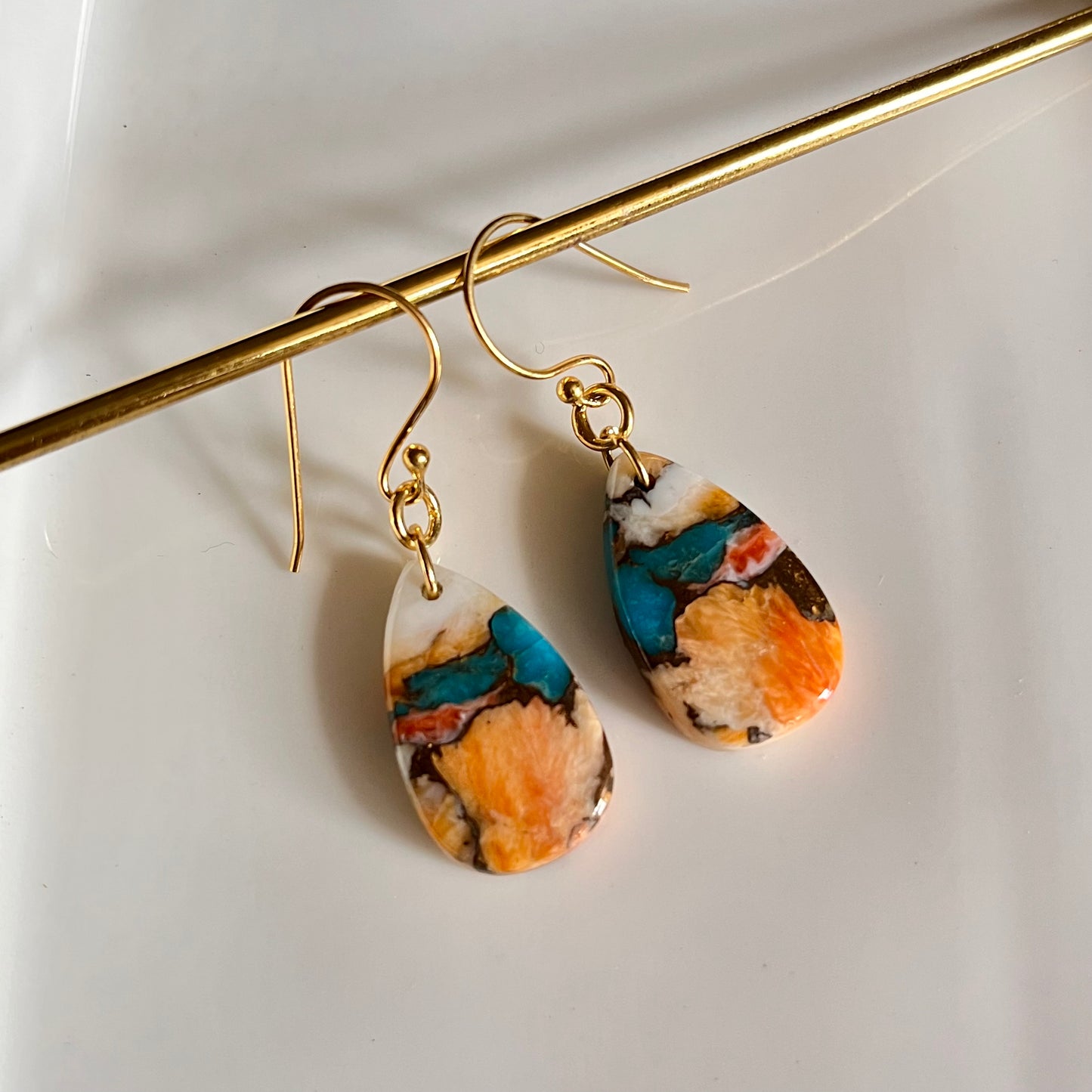 Sky Blue Copper Turquoise Earrings