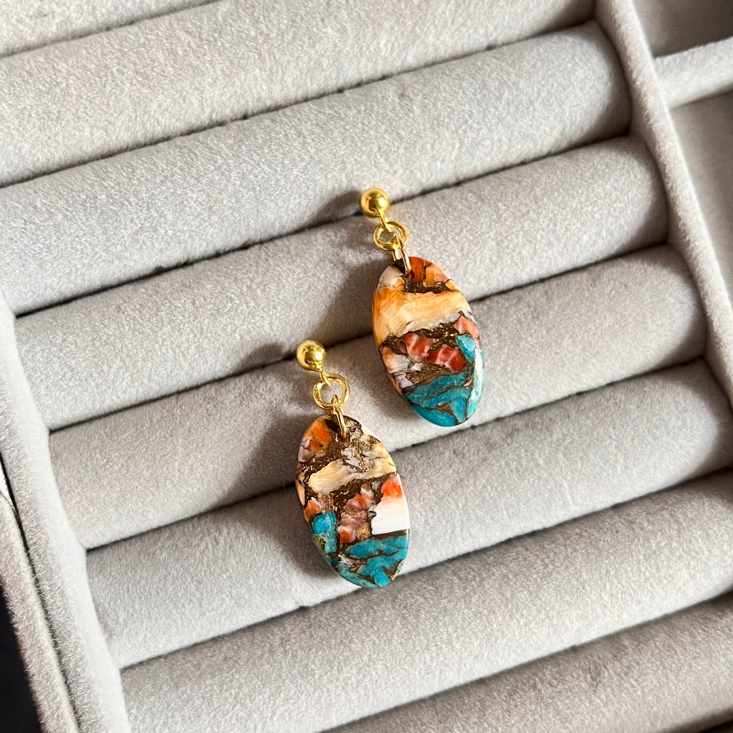 Sky Blue Copper Turquoise Earrings