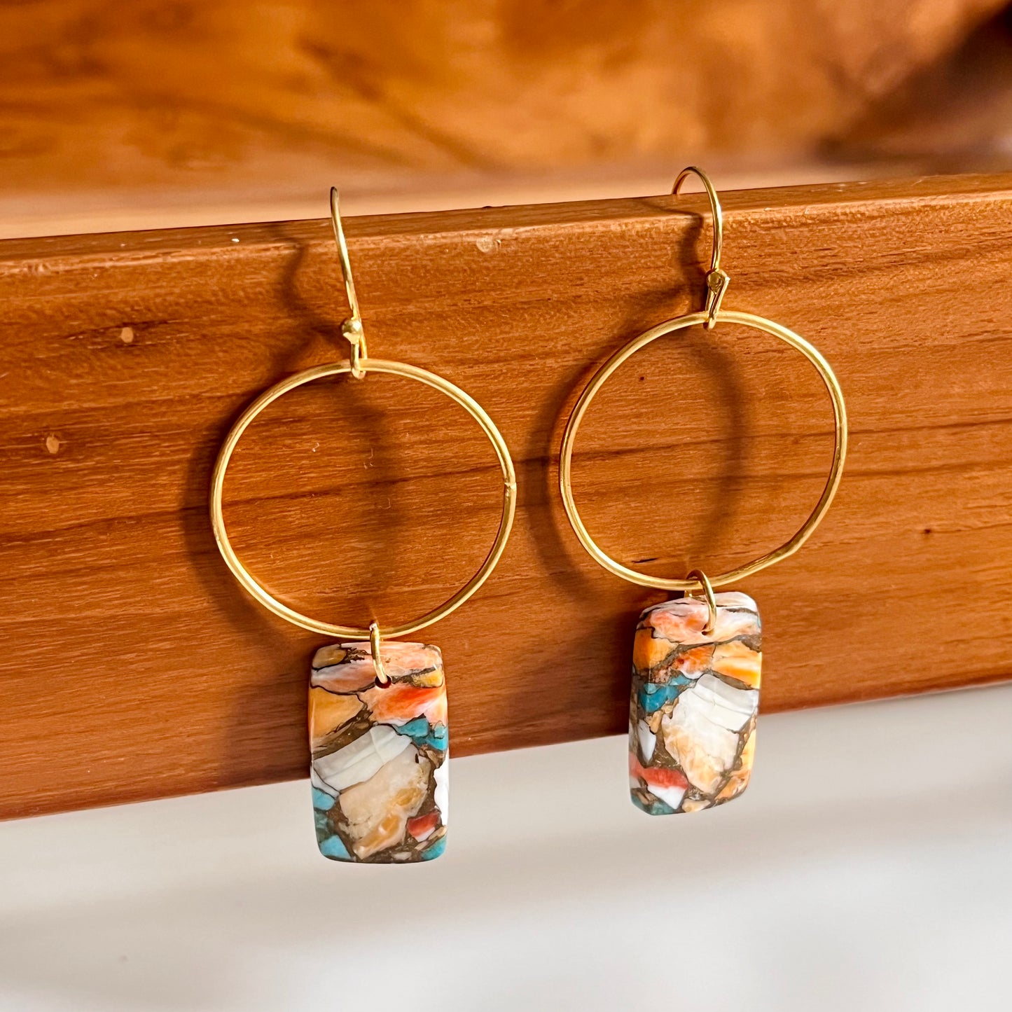 Sky Blue Copper Turquoise Earrings