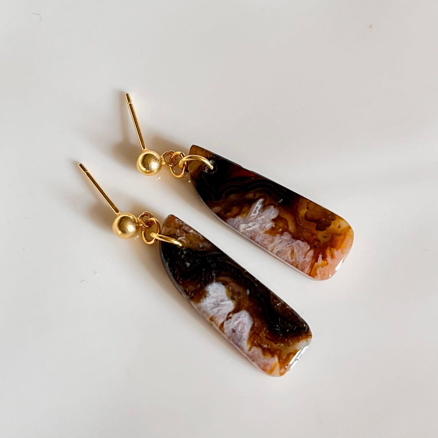 Crazy Lace Agate Earrings