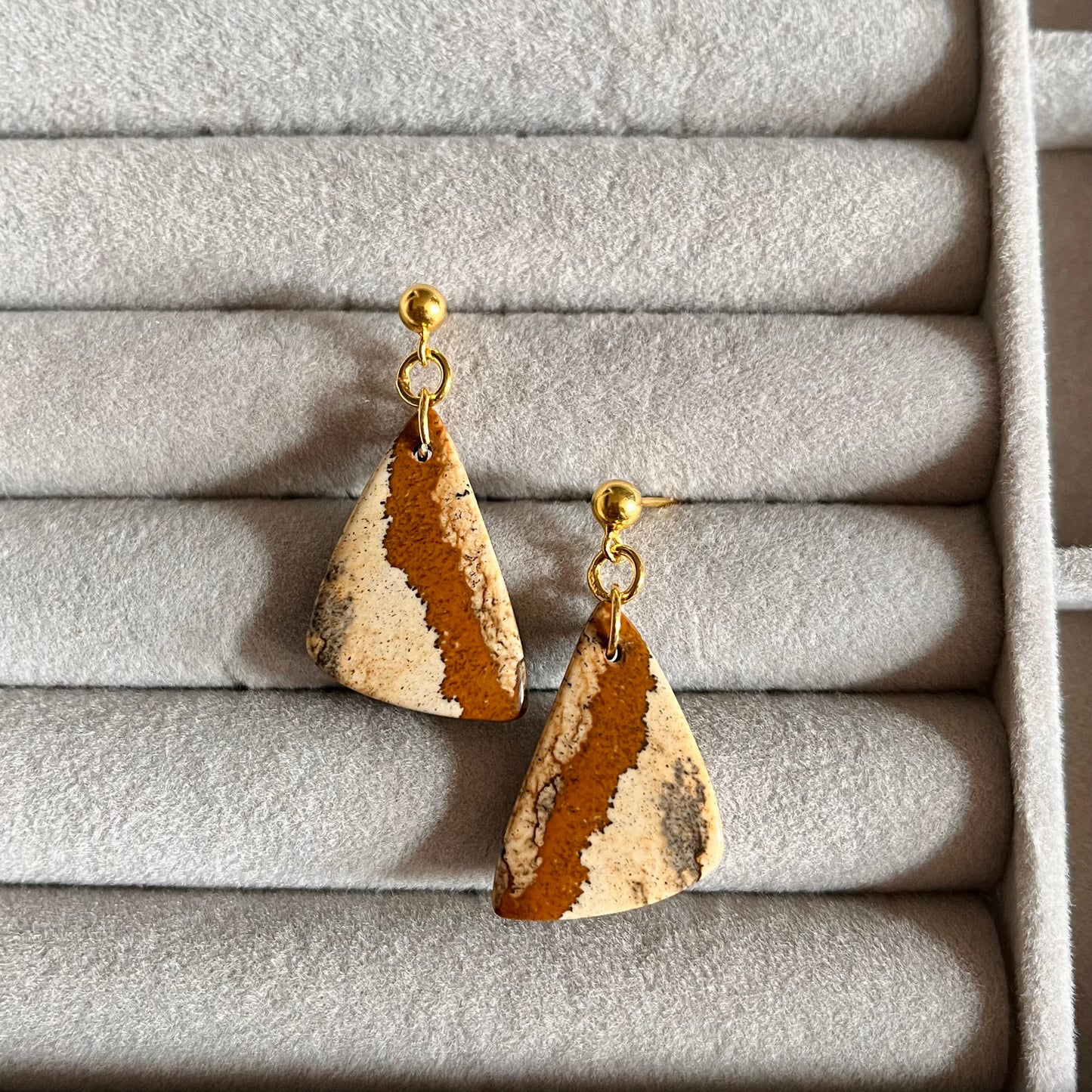 Picture Jasper Earrings