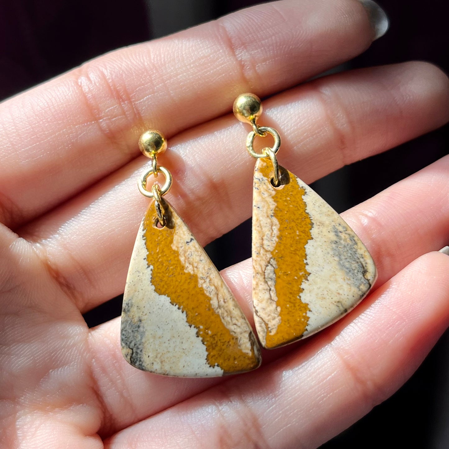 Picture Jasper Earrings