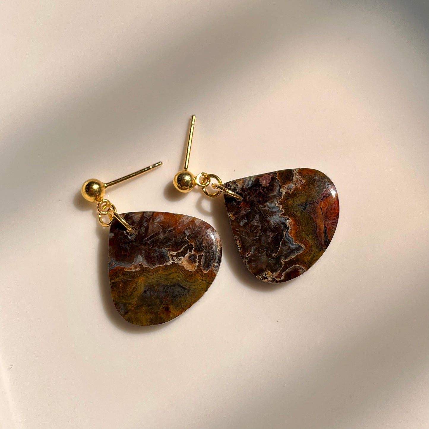 Crazy Lace Agate Earrings