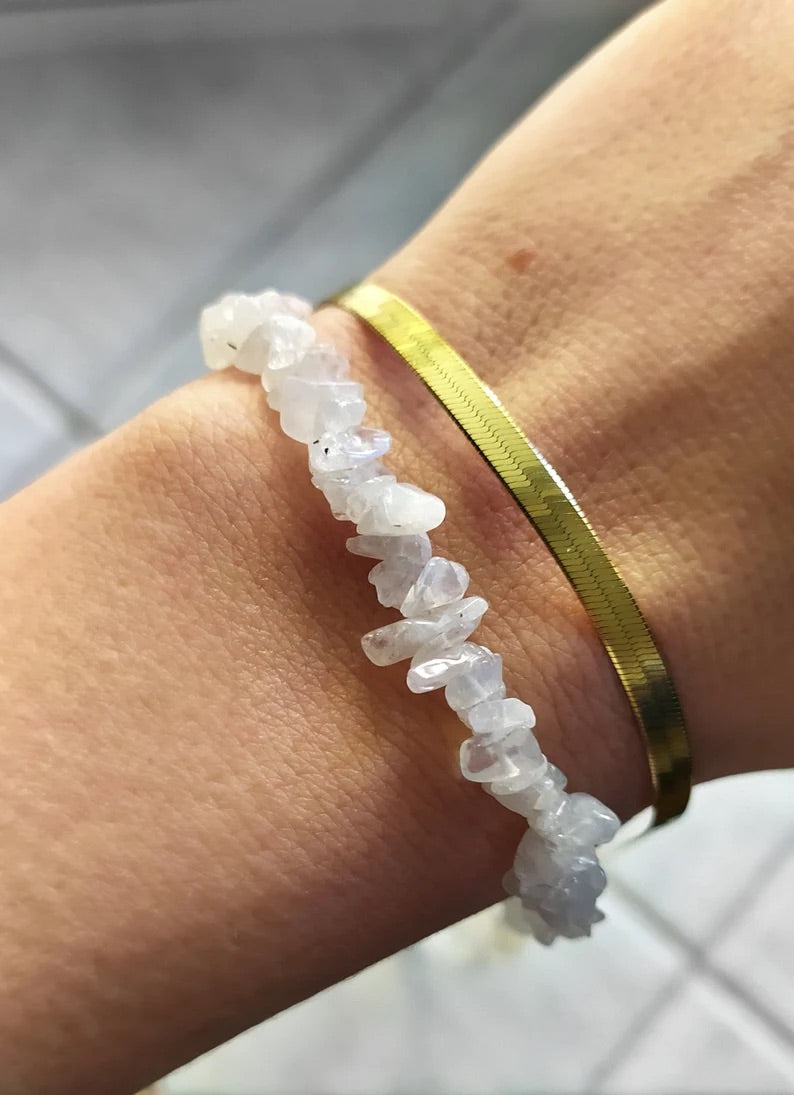 Raw Moonstone Beaded Bracelet