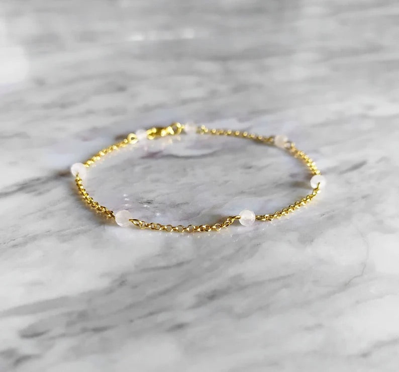 Moonstone Chain Bracelet