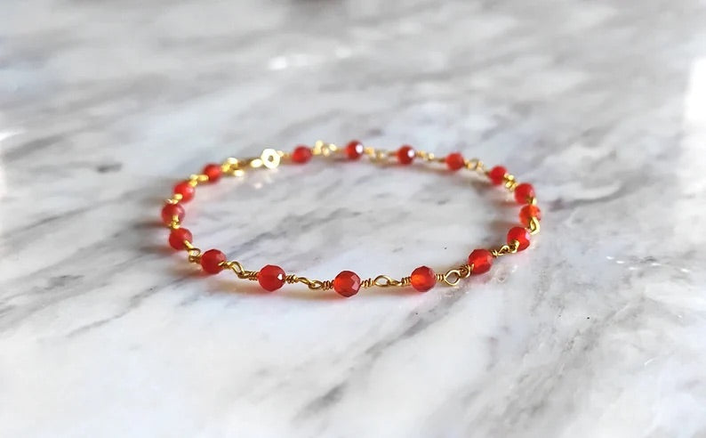 Carnelian Link Bracelet