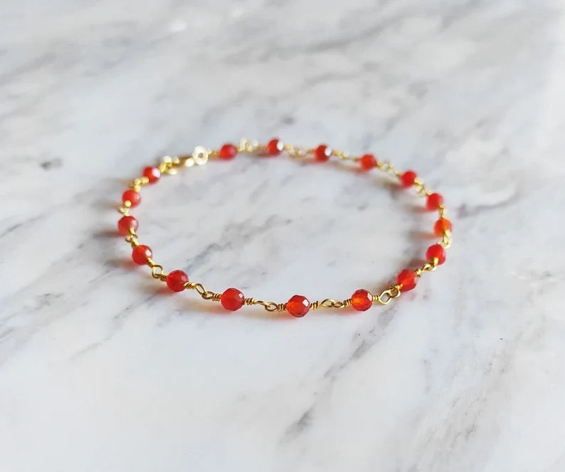 Carnelian Link Bracelet