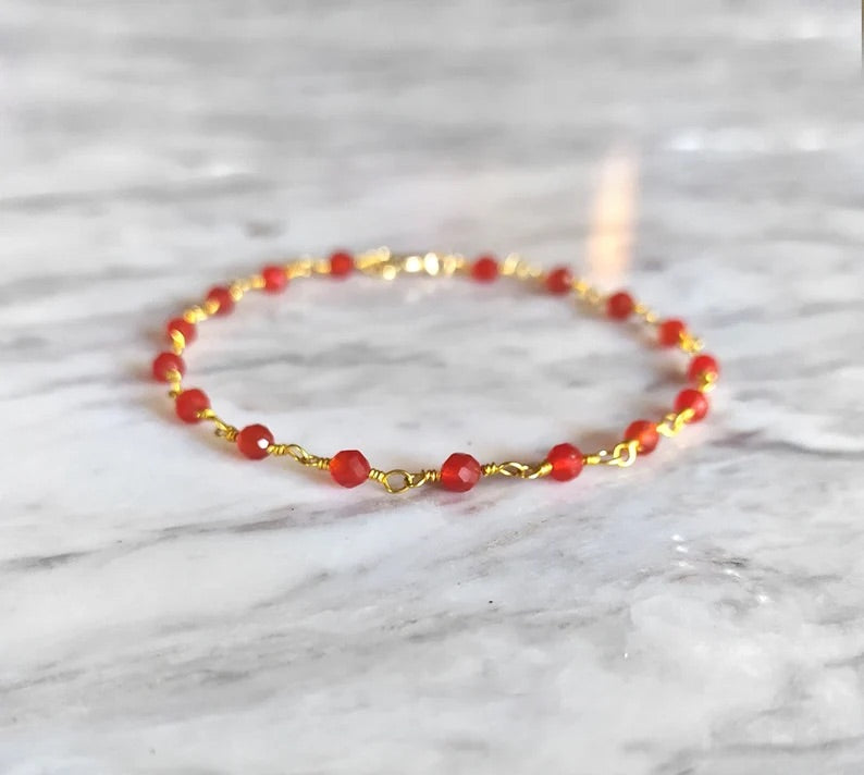 Carnelian Link Bracelet