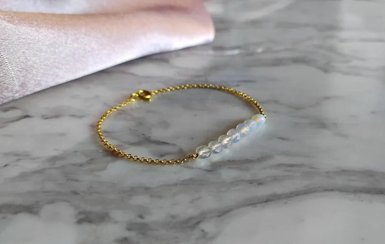 Moonstone Bar Bracelet