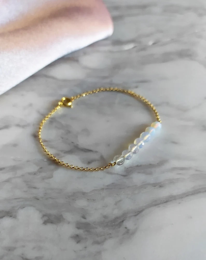 Moonstone Bar Bracelet