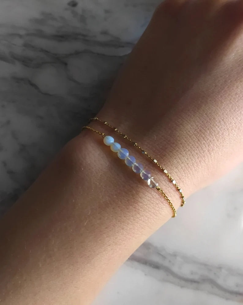 Moonstone Bar Bracelet