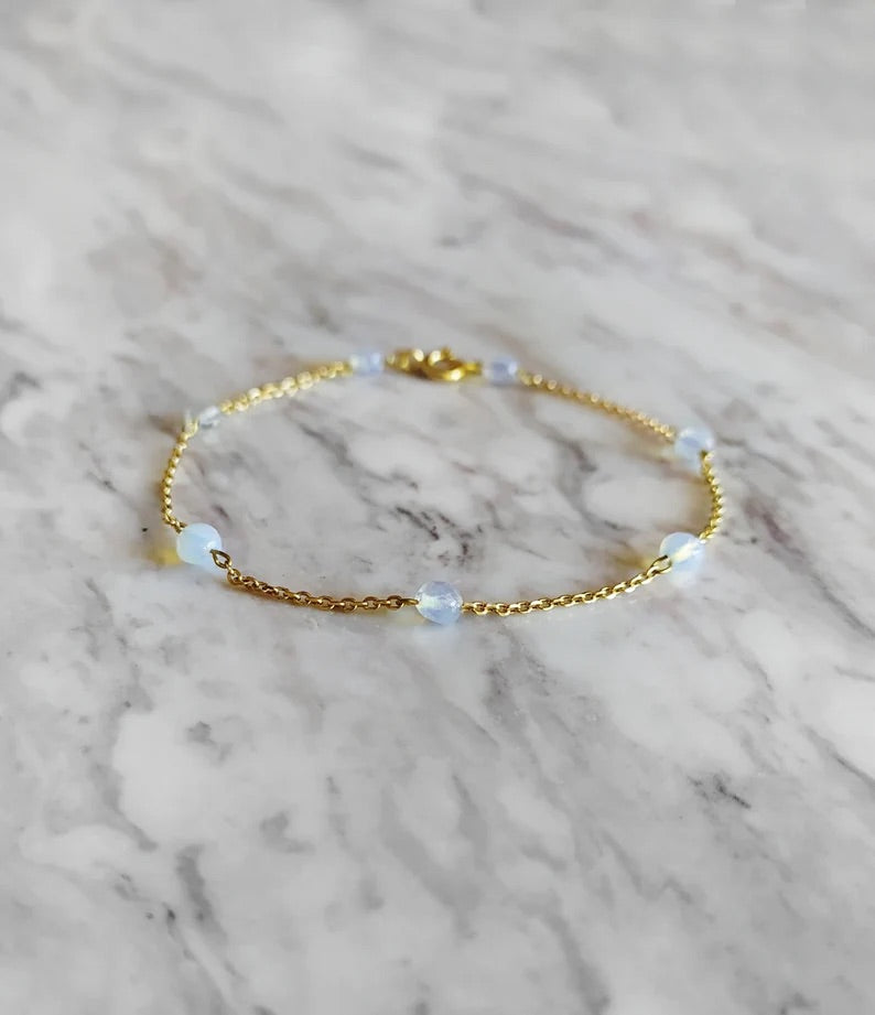 Moonstone Chain Bracelet