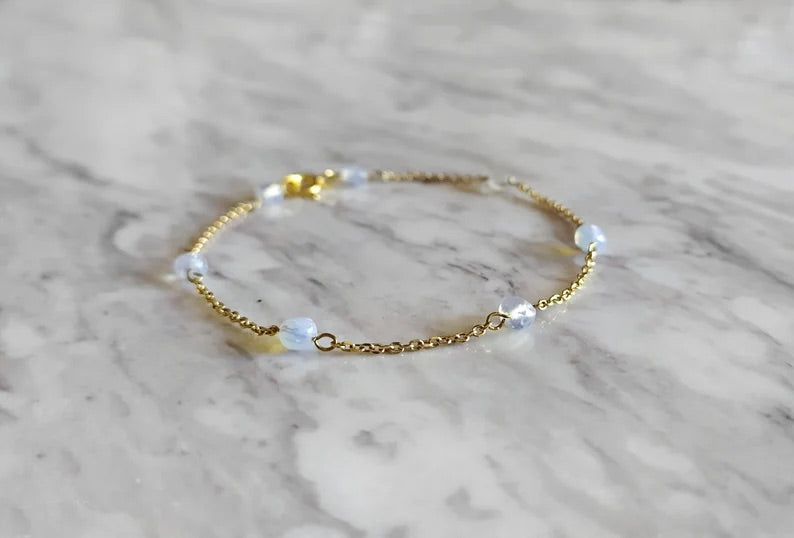 Moonstone Chain Bracelet