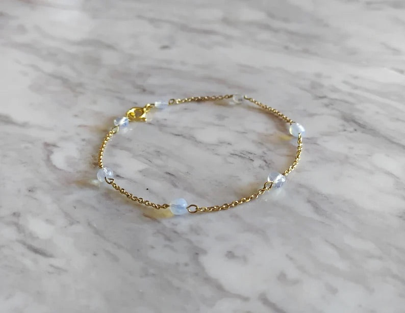 Moonstone Chain Bracelet